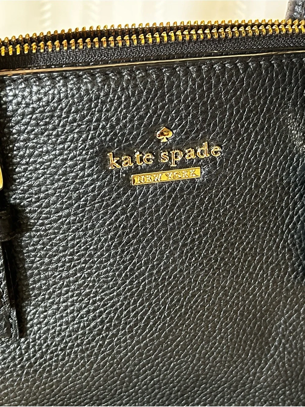 Kate Spade New York Jackson Street Lottie Satchel Purse Crossbody Black Leather